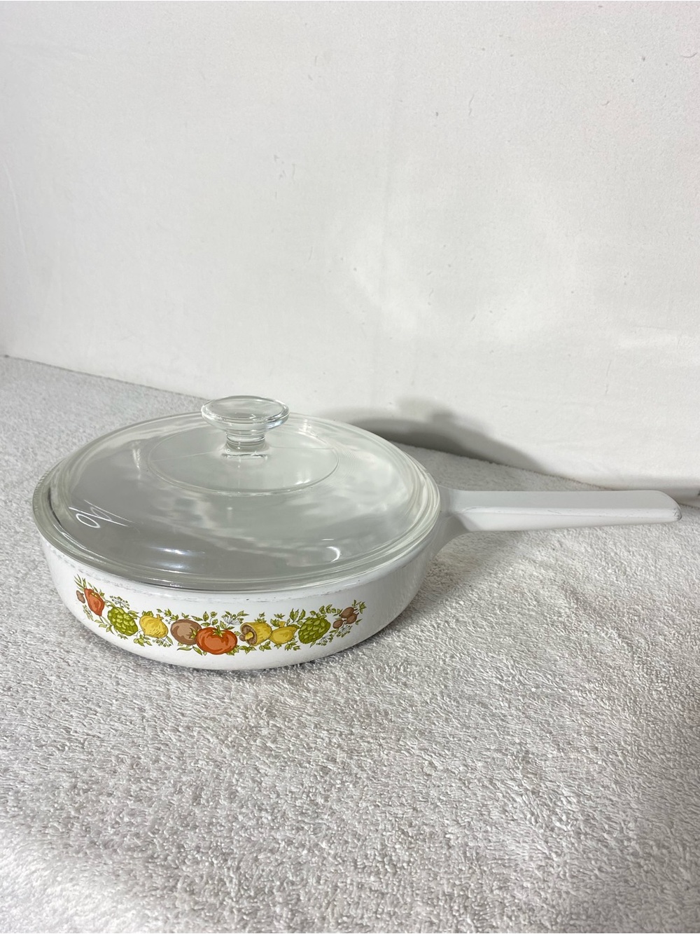 Vintage CorningWare Wildflower Rangetoppers 8.5" Skillet Pan N-8 1/2-B with Lid